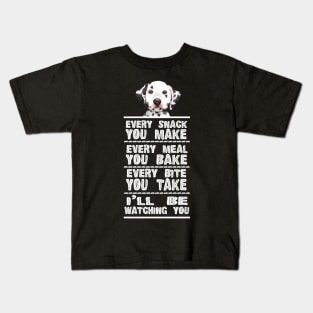 Dalmatian Dog Every Snack You Bake Kids T-Shirt